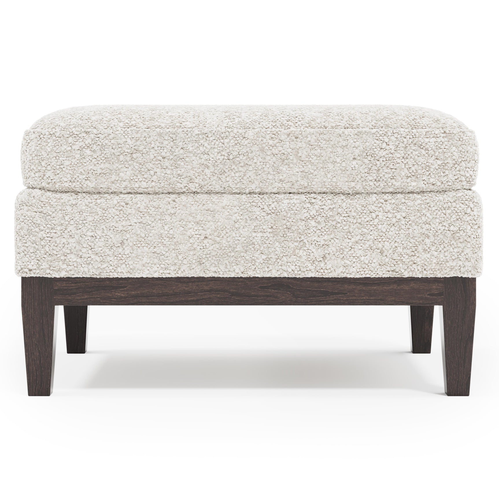 Cumberland White/Cream Fabric Ottoman - Ornate Home