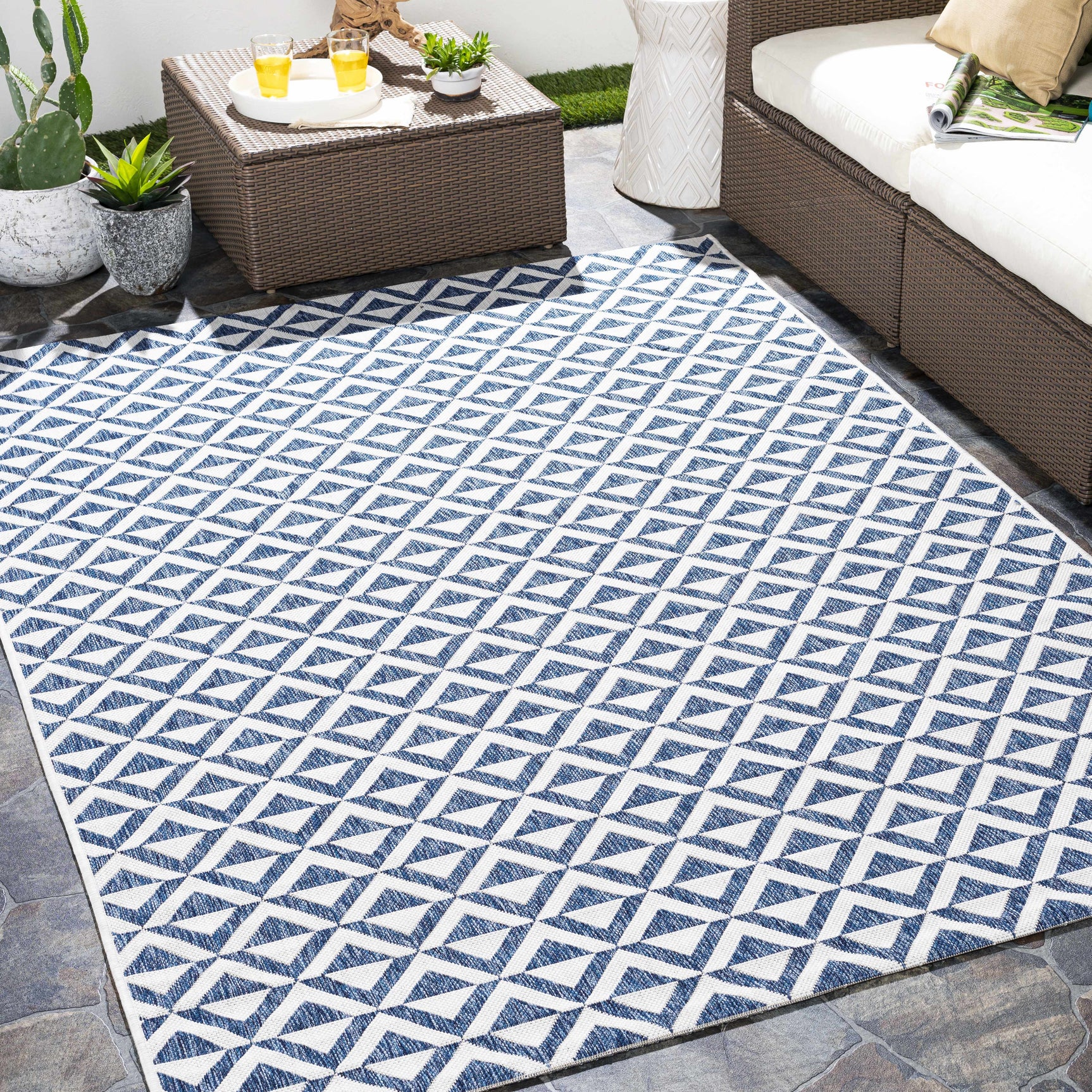 Cumby Denim Outdoor Area Carpet - Clearance - Ornate Home