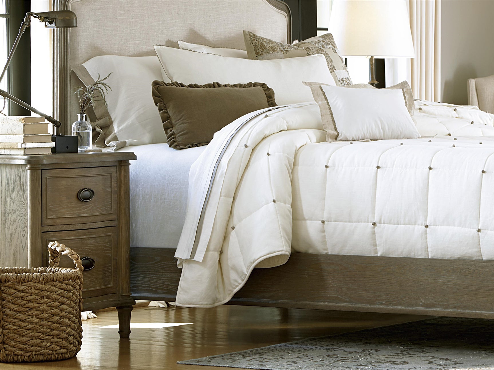 Curated Greige Nightstand - Ornate Home