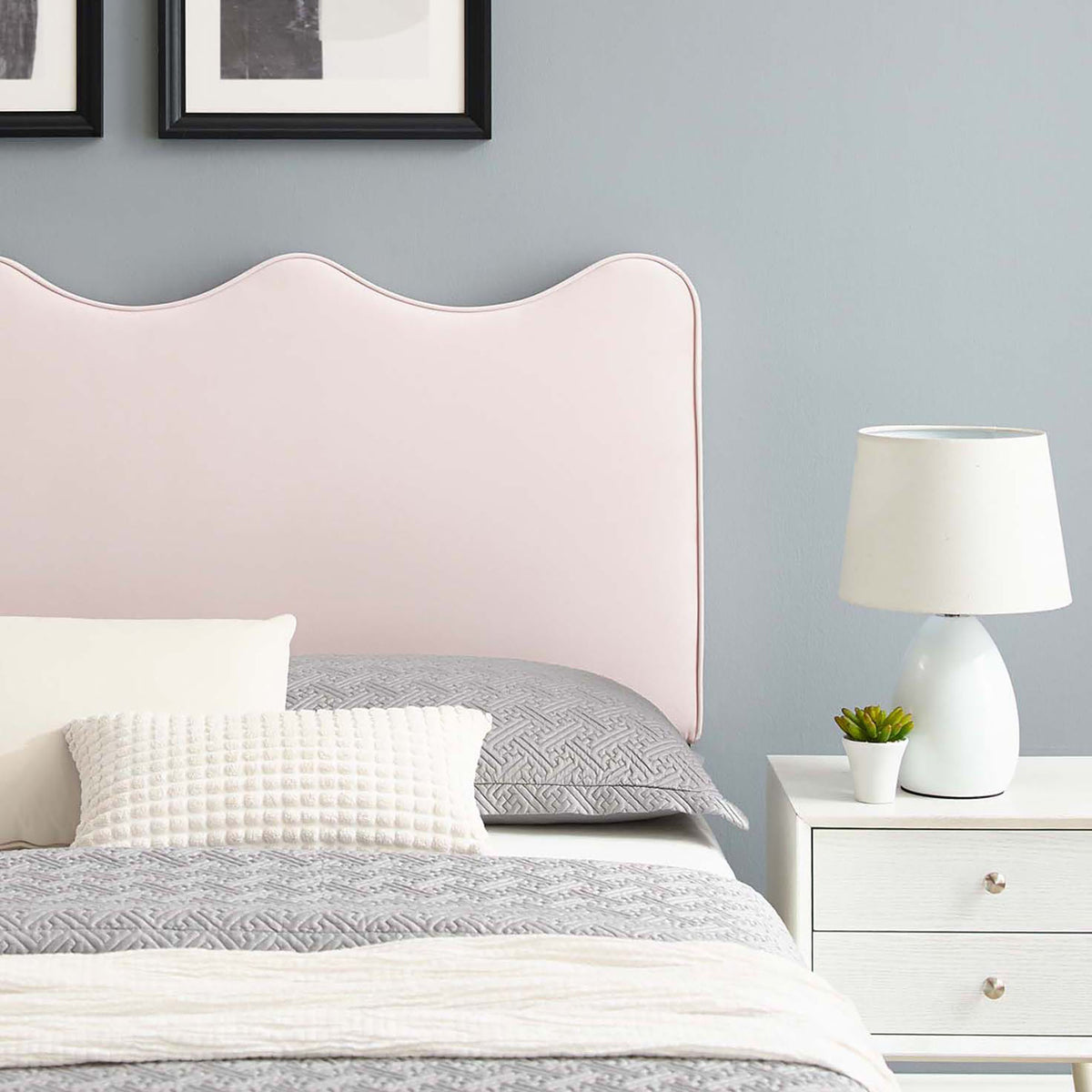 Current Pink Performance Velvet Twin Platform Bed - 80x41.5" - Ornate Home