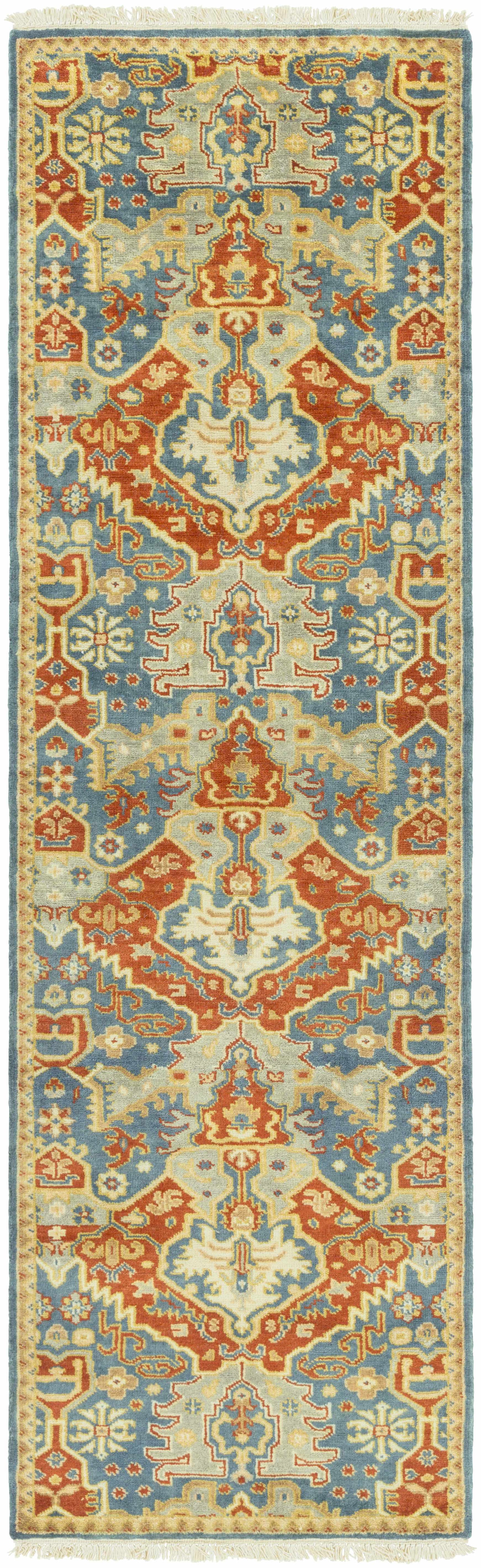 Cutler Cream/Orange Wool Runner Rug - Clearance - Ornate Home
