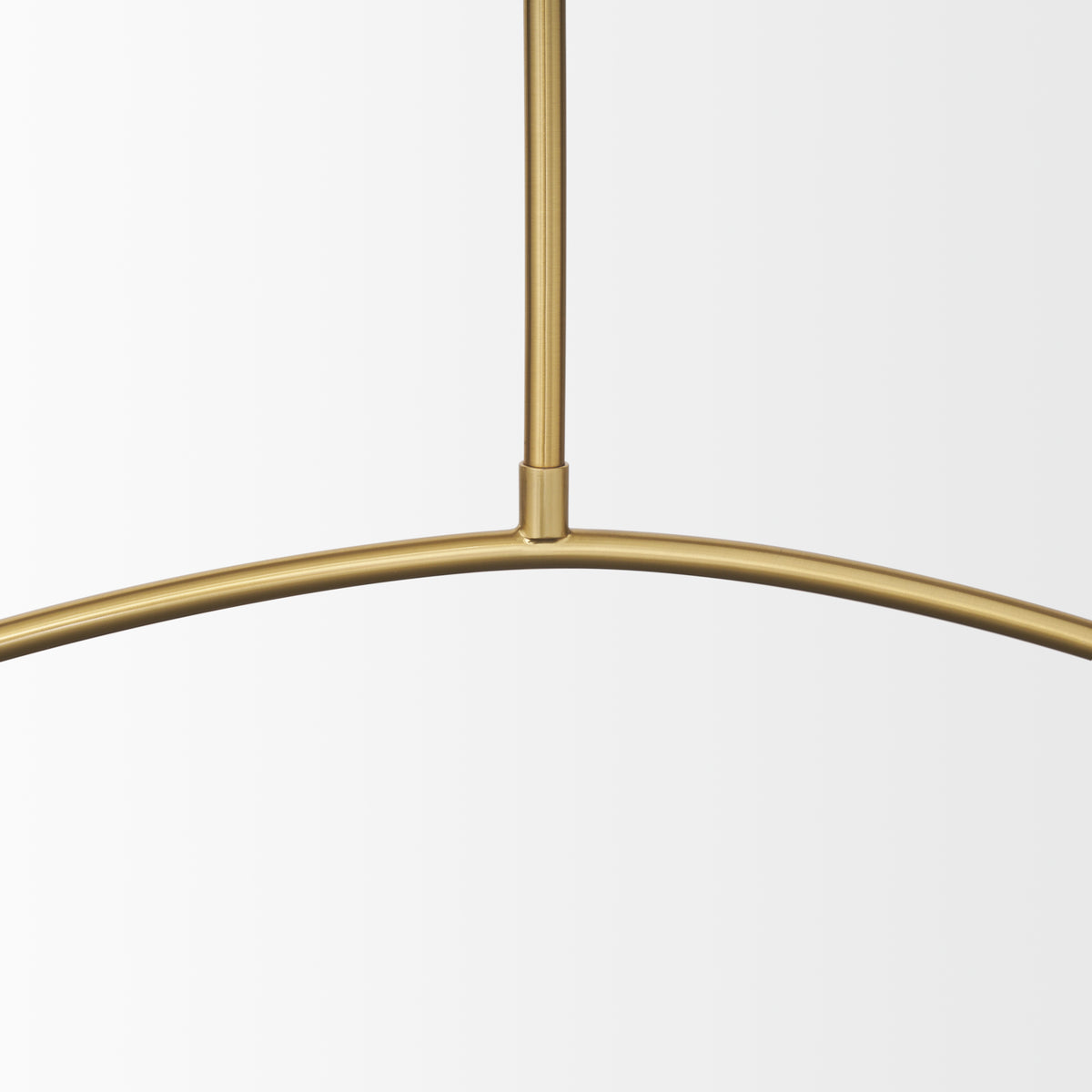 Cybill Brushed Brass/White 2-Light Chandelier