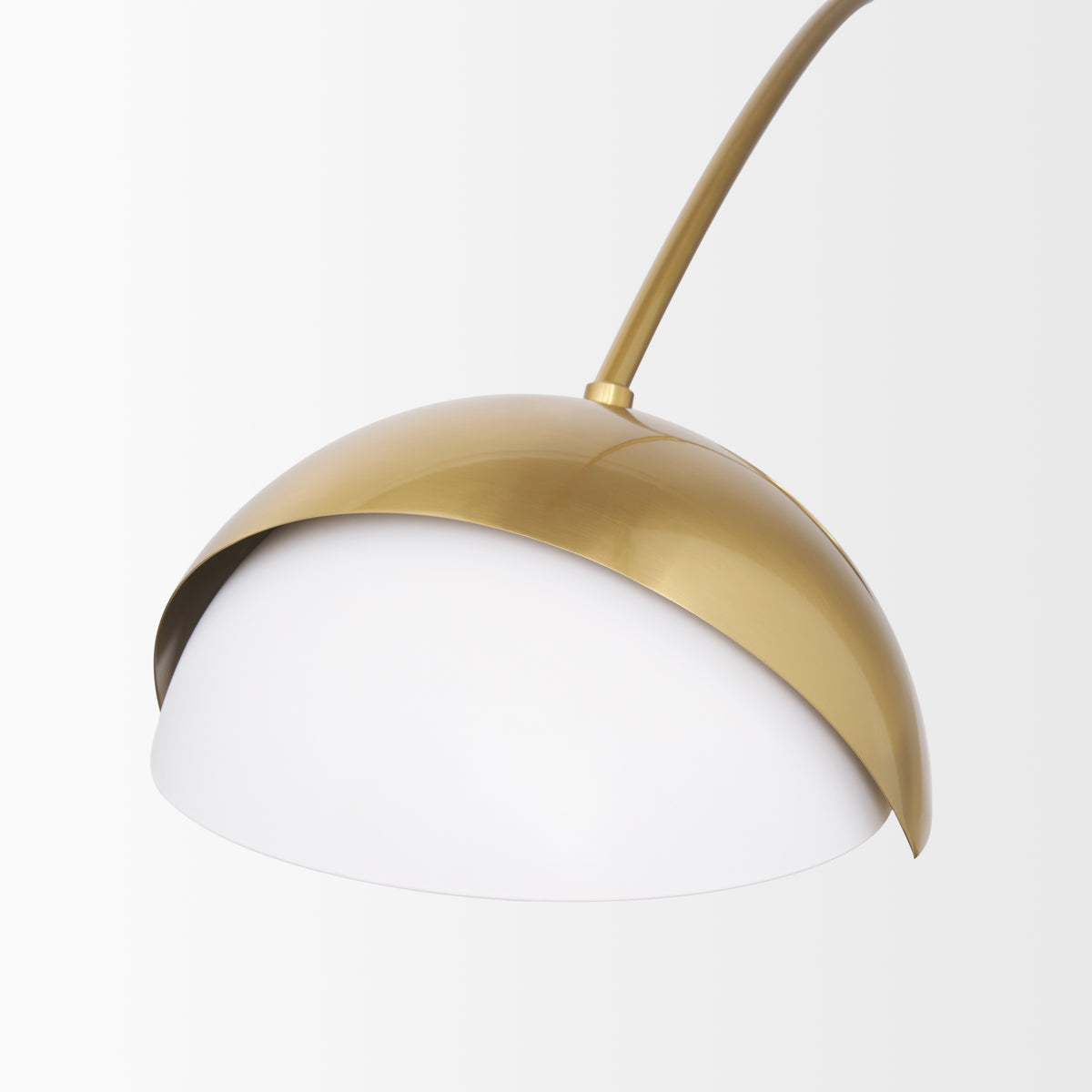 Cybill Brushed Brass/White 2-Light Chandelier