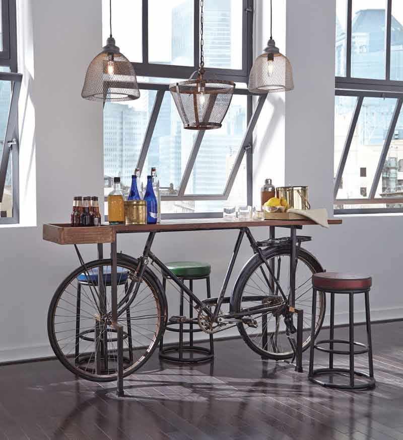 Cycle Brown/Black Counter Table - Ornate Home