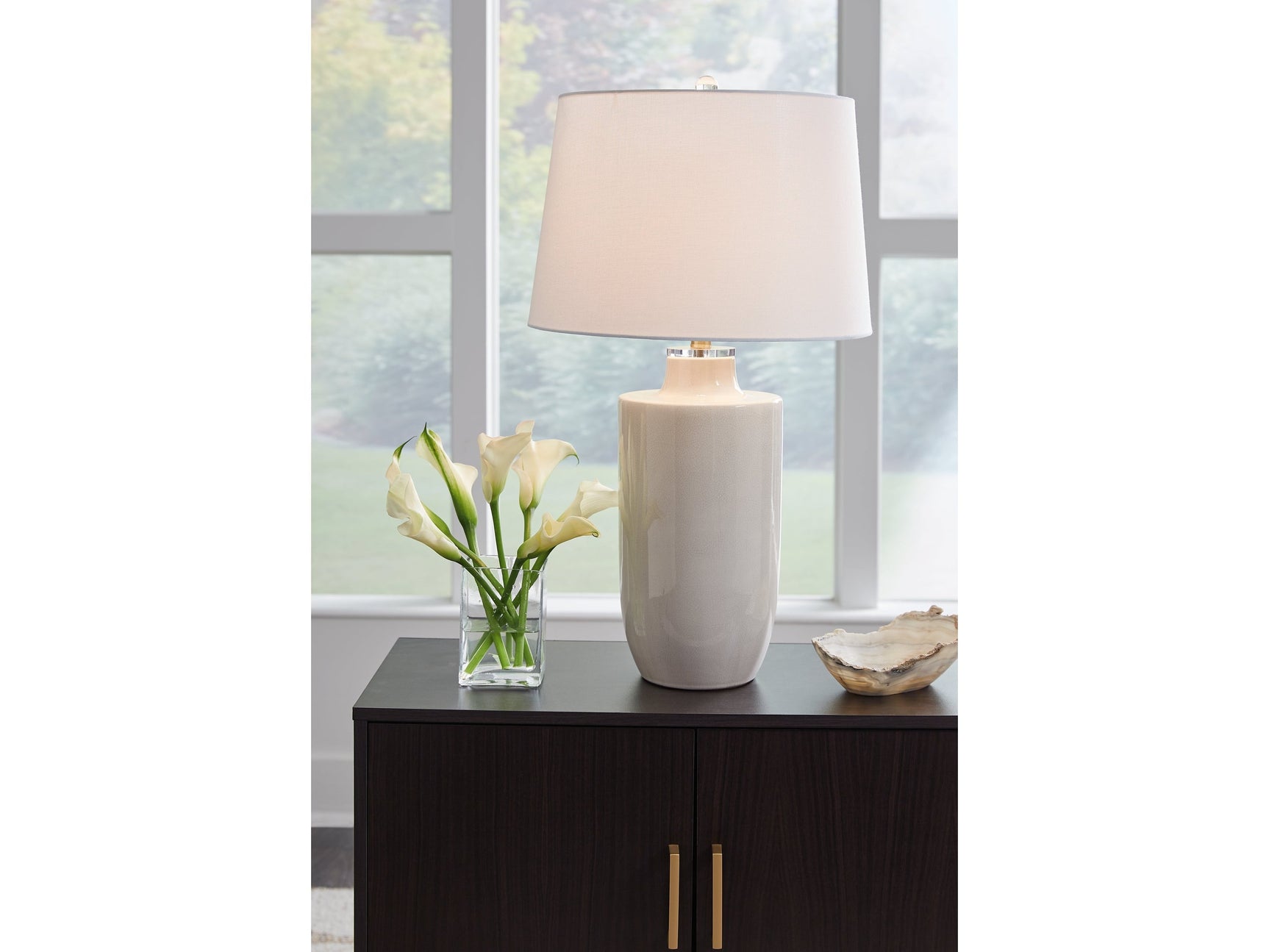 Cylener Off White Table Lamp (Set of 2) (Online Special Price) - Ornate Home