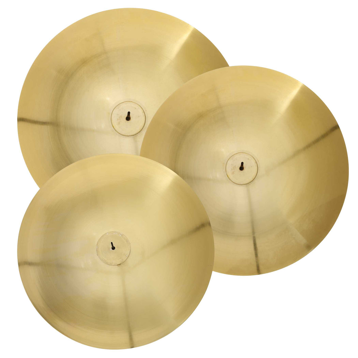 Cymbalic Brass Round Wall Art (Set of 3) - Ornate Home