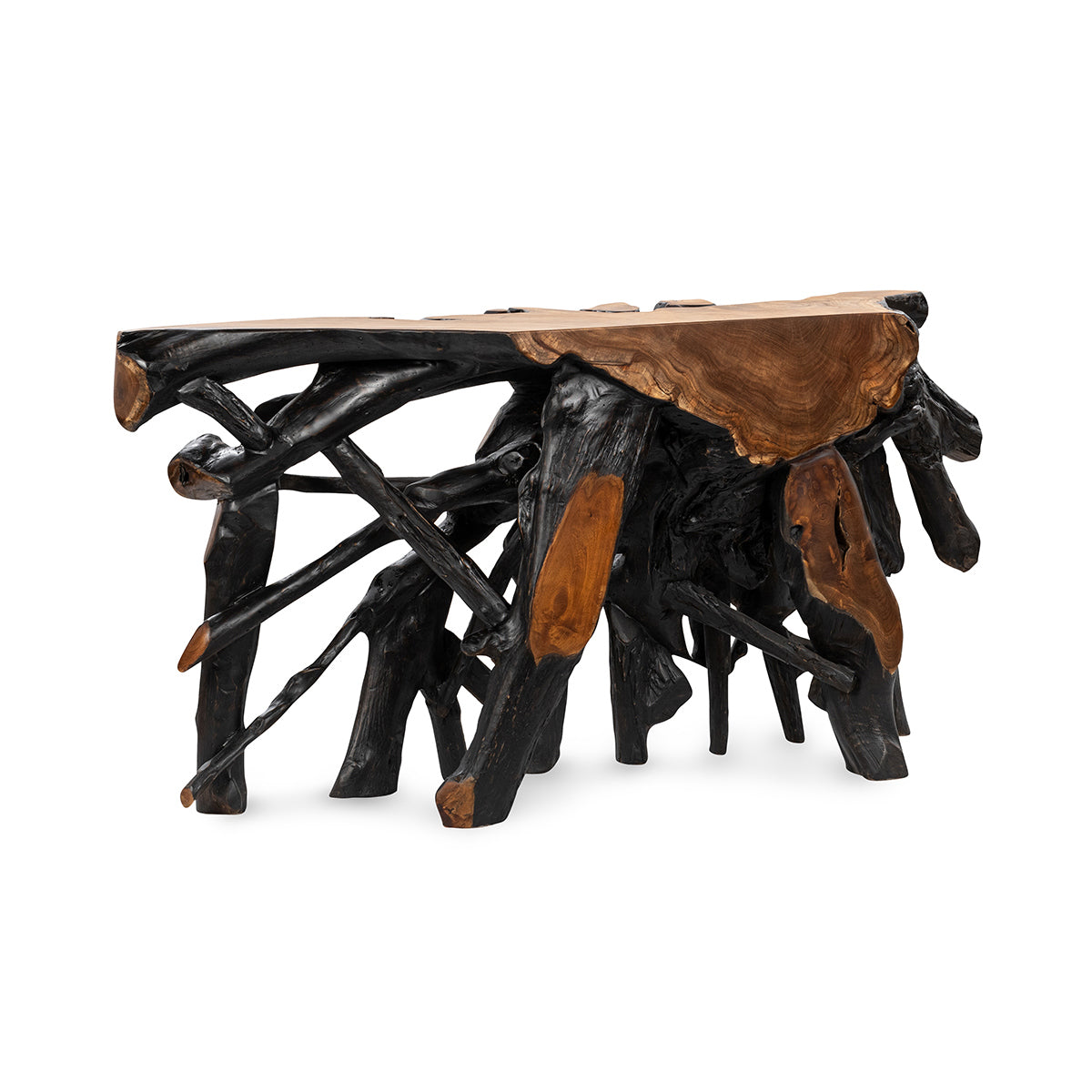 Cypress Black/Brown Console Table - Ornate Home