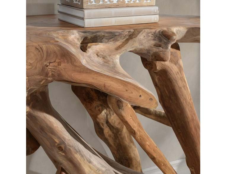 Cypress Root Natural Console Table (59”W) - Ornate Home