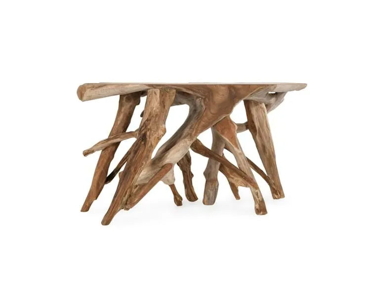 Cypress Root Natural Console Table (59”W) - Ornate Home