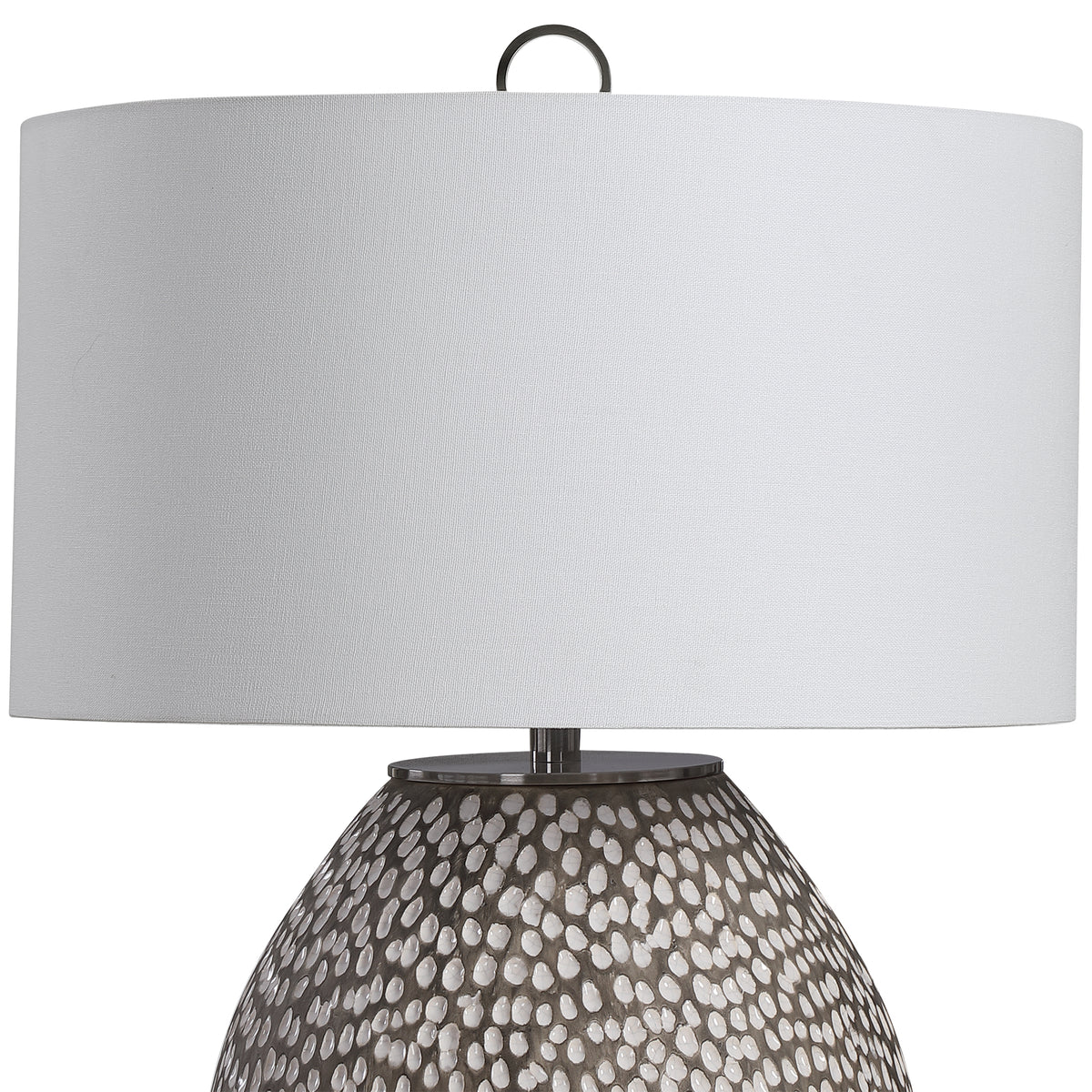 Cyprien Gray/White Table Lamp - Ornate Home