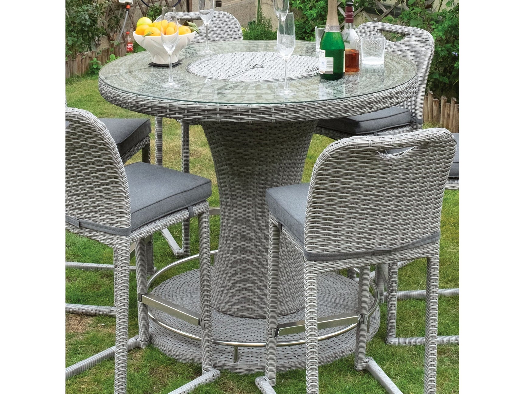 Cyprus Gray Outdoor Bar Table - Ornate Home