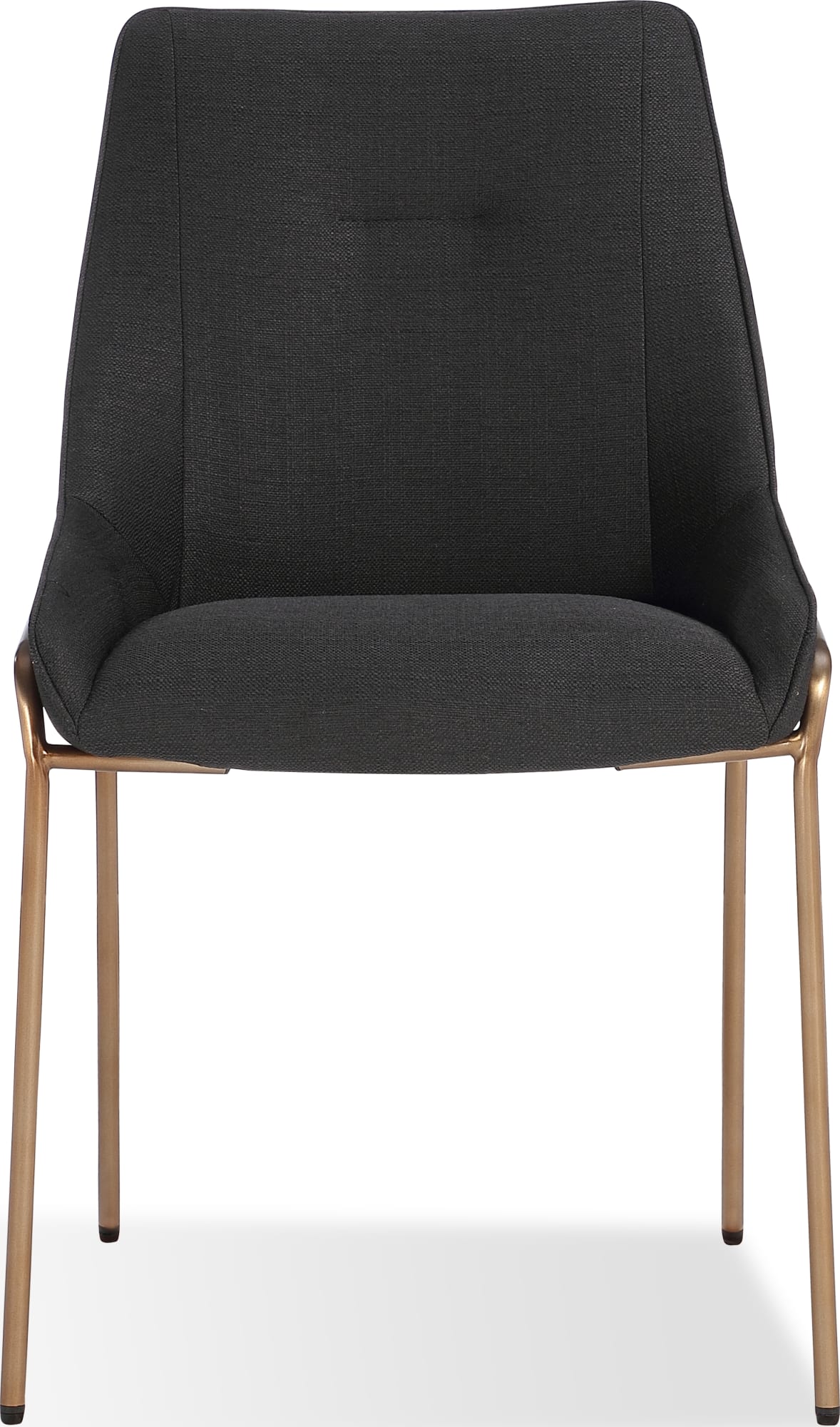 Cyrus Coal/Brushed Bronze Upholstered Dining Chair - Ornate Home