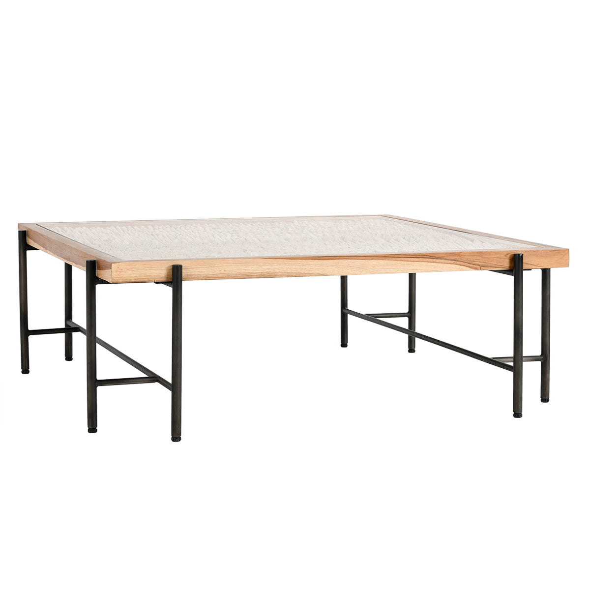 Cyrus Natural/Black Coffee Table - Ornate Home
