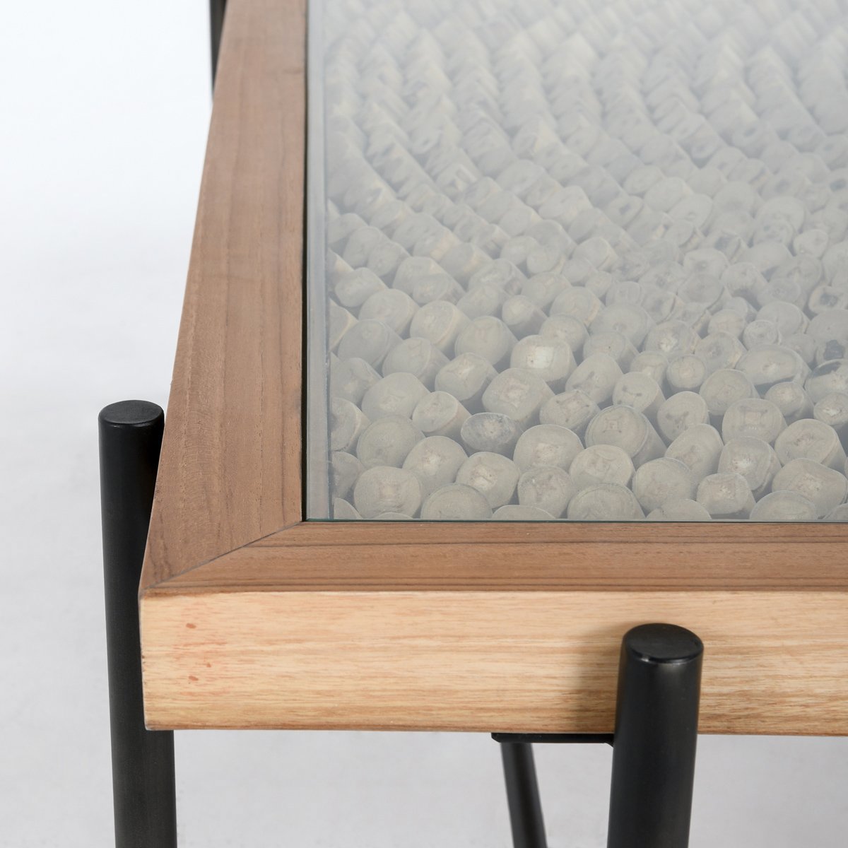 Cyrus Natural/Black Coffee Table - Ornate Home