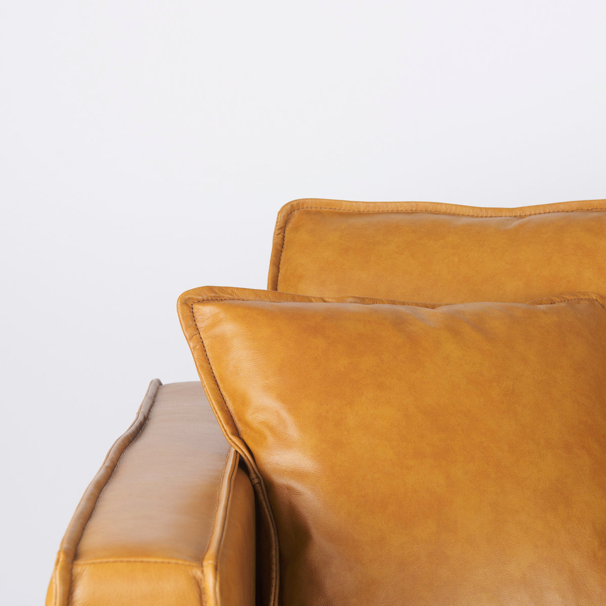 D'Arcy Tan Leather Sofa - Ornate Home