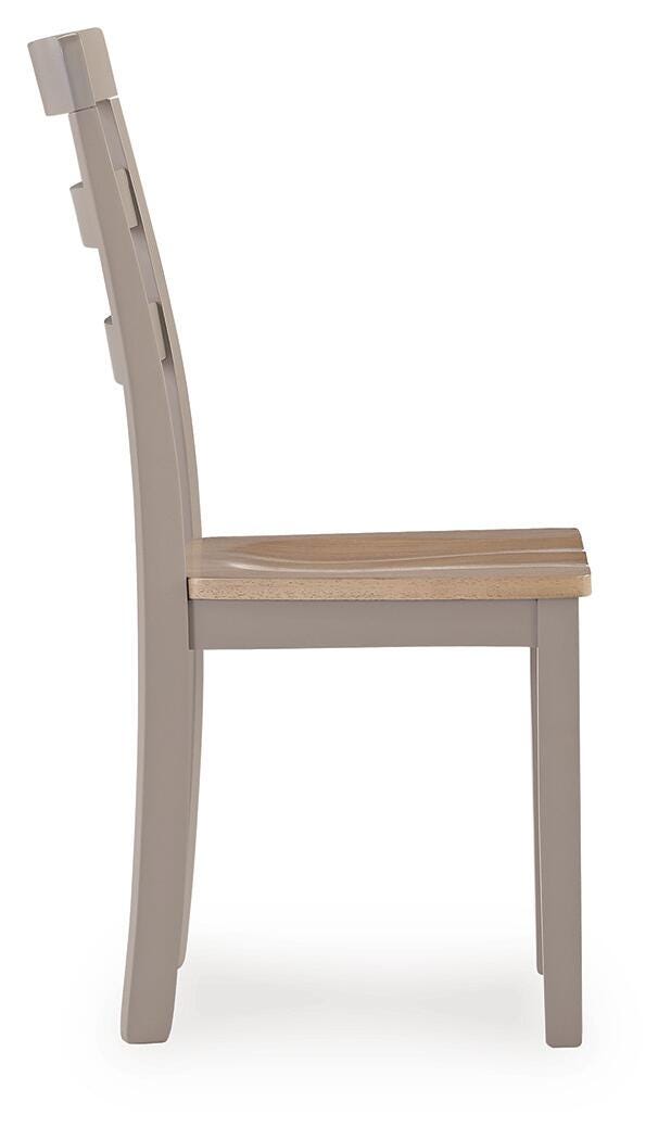 Harperfeld Natural/Gray Dining Table and 2 Side Chair