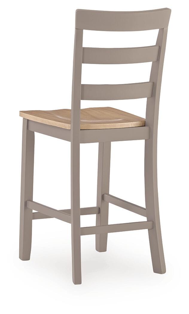 Harperfeld Natural/Gray Barstool (Set of 2)