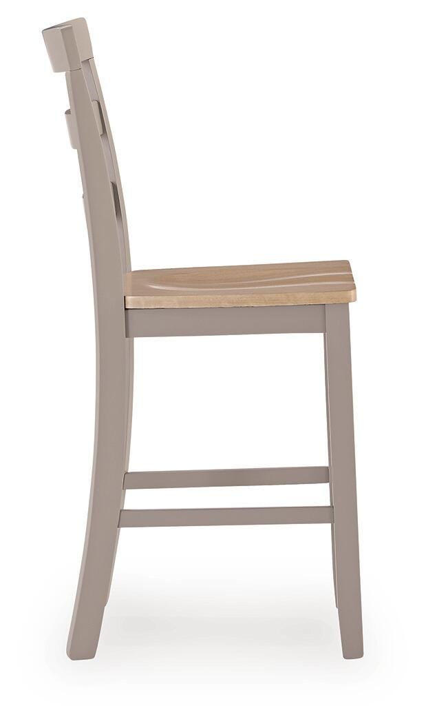 Harperfeld Natural/Gray Dining Table and 4 Barstools (Online Special Price)