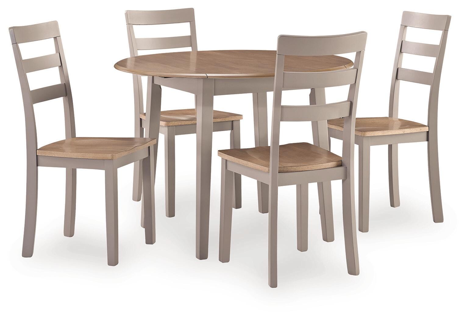 Harperfeld Natural/Gray Dining Table and 2 Side Chair
