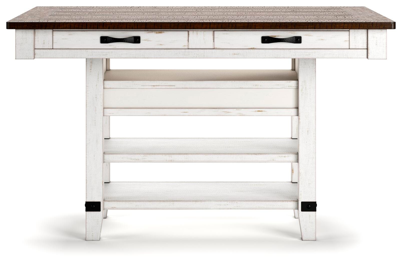 Valebeck White Counter Height Dining Table and 6 Barstools (Online Special Price)