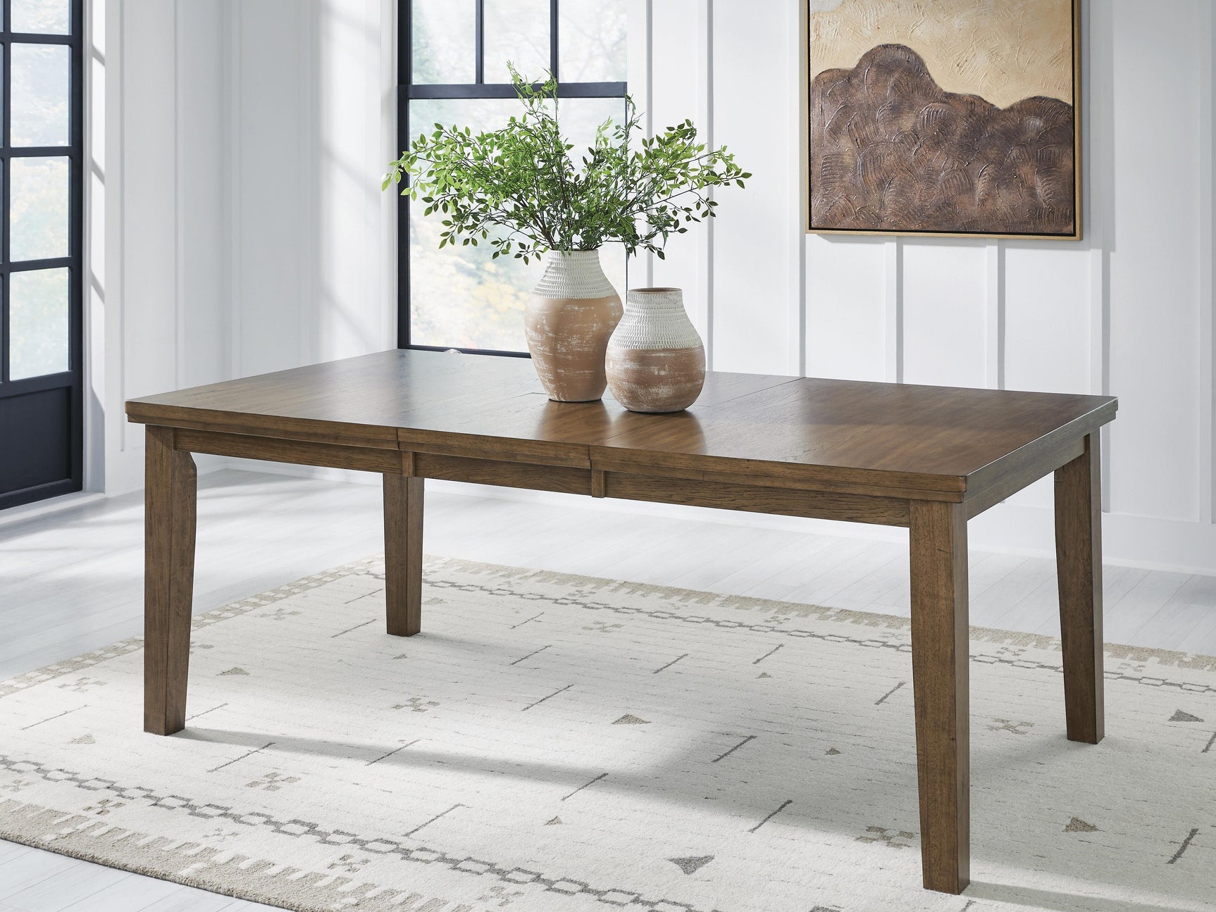 Broxtyn Light Brown Dining Extension Table