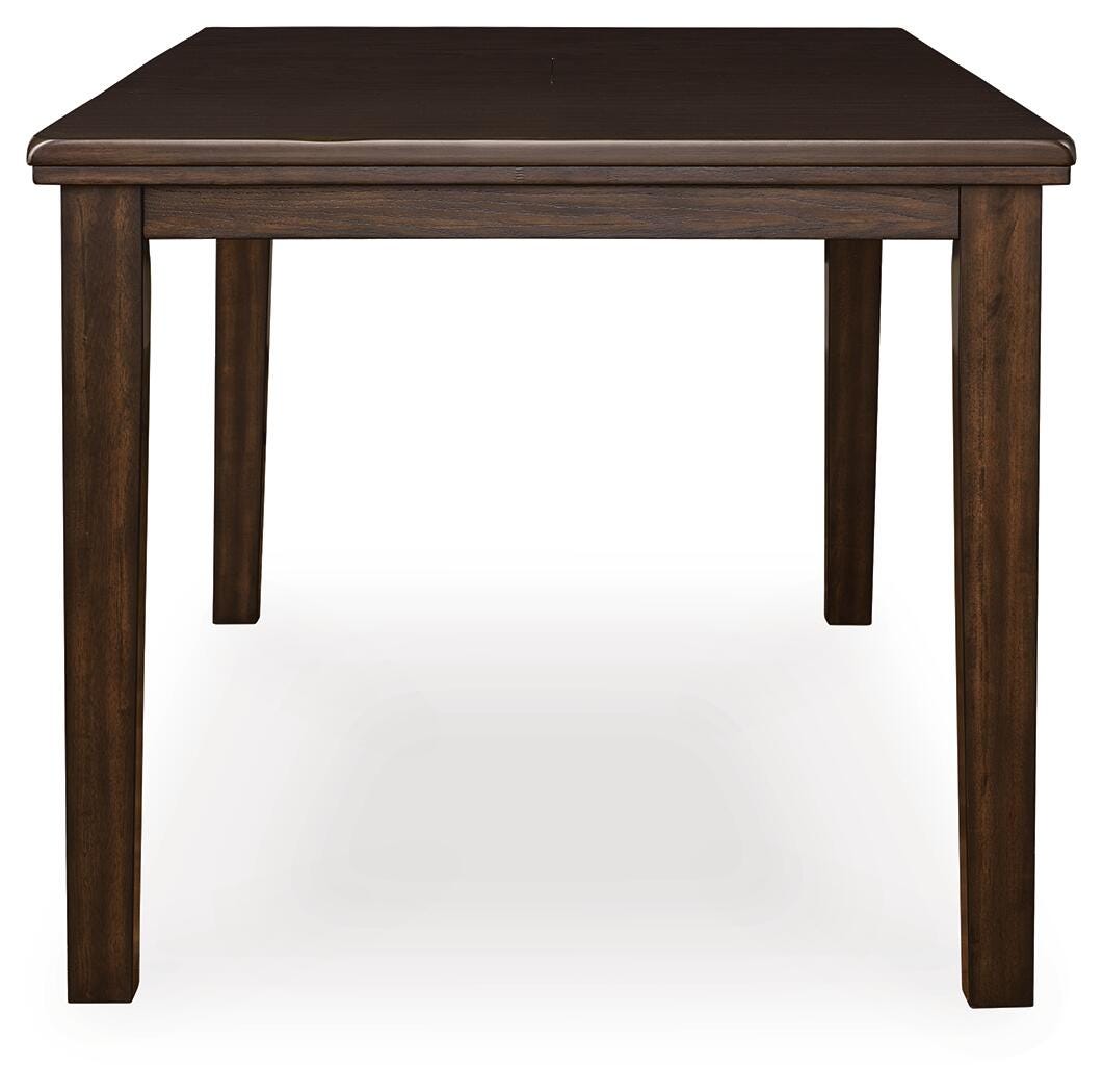 Haddigan Dark Brown Counter Height Dining Table and 6 Barstools