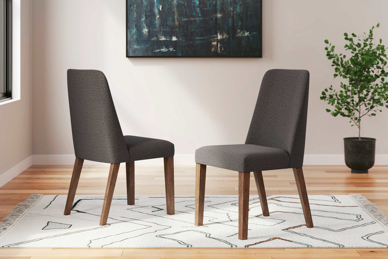 Lyncott Charcoal & Brown Dining Chair (Set of 2) - Ornate Home