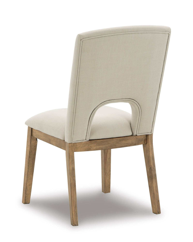 Dakmore Linen & Brown Dining Chair (Set of 2) - Ornate Home