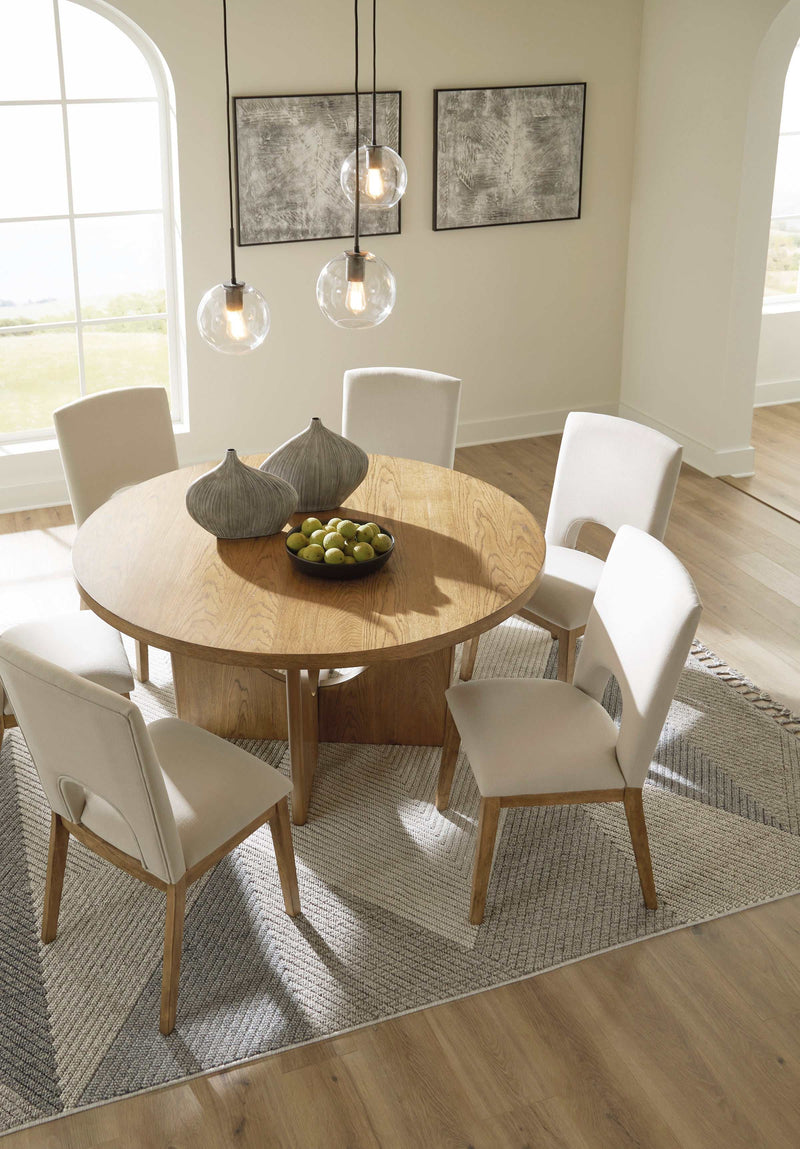 Dakmore Brown Round Dining Table - Ornate Home