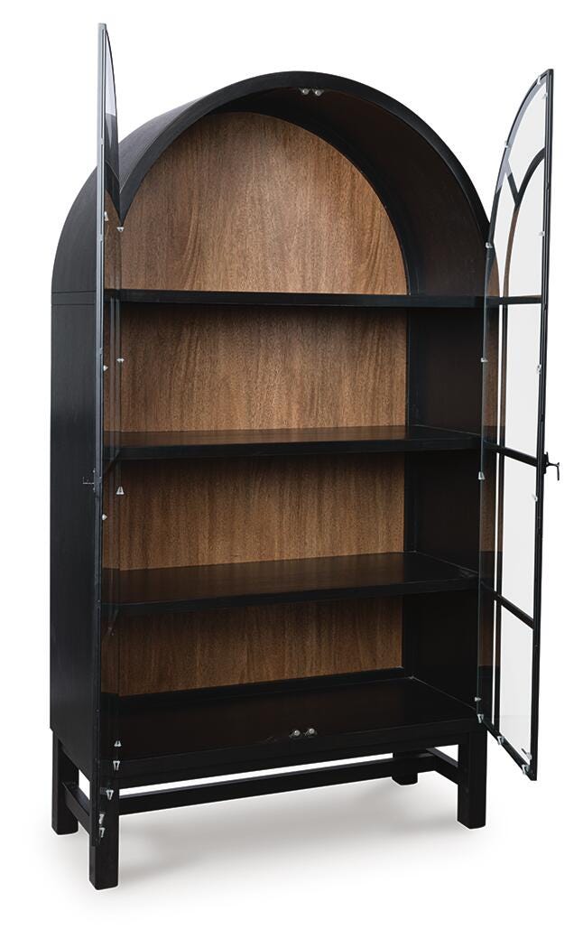 Chadworth Black/Brown Display Cabinet