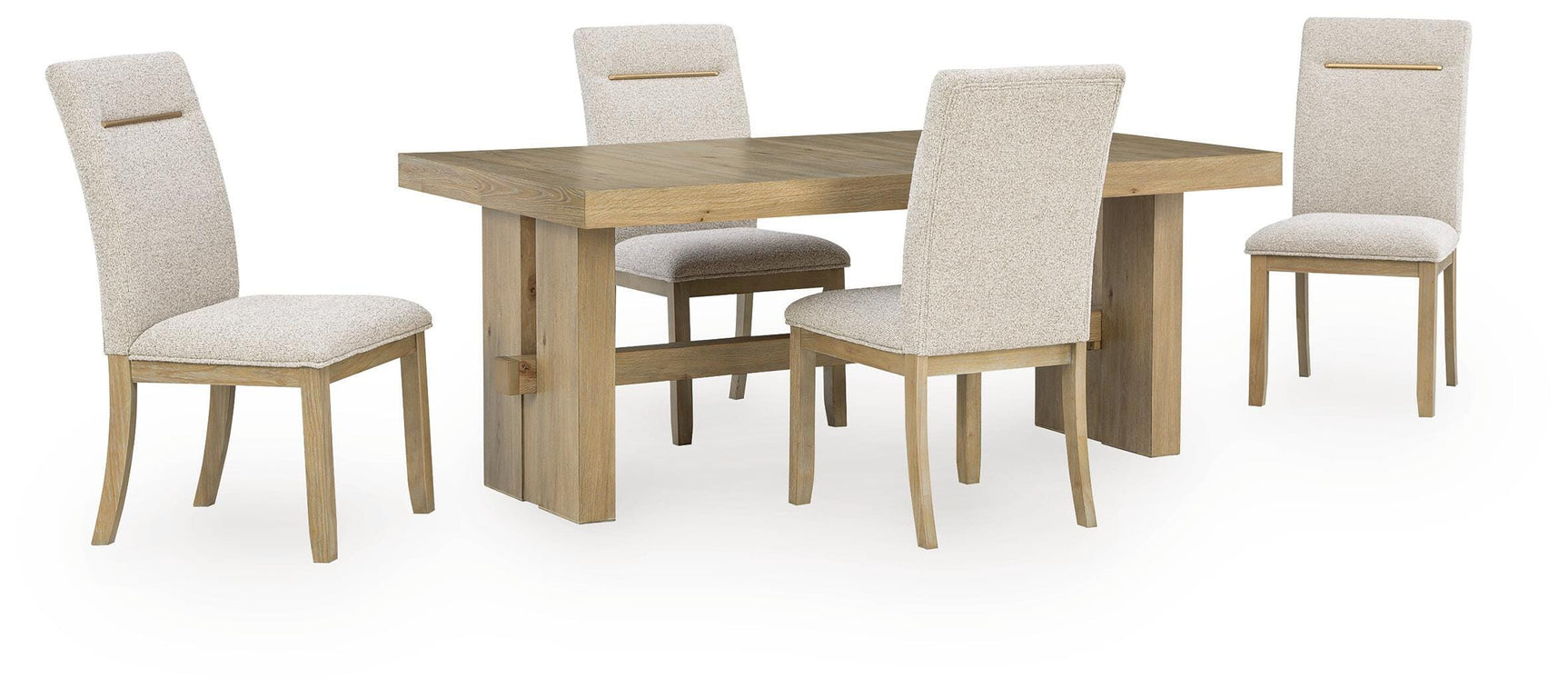 Lasinger Light Brown Dining Table and 4 Side Chair