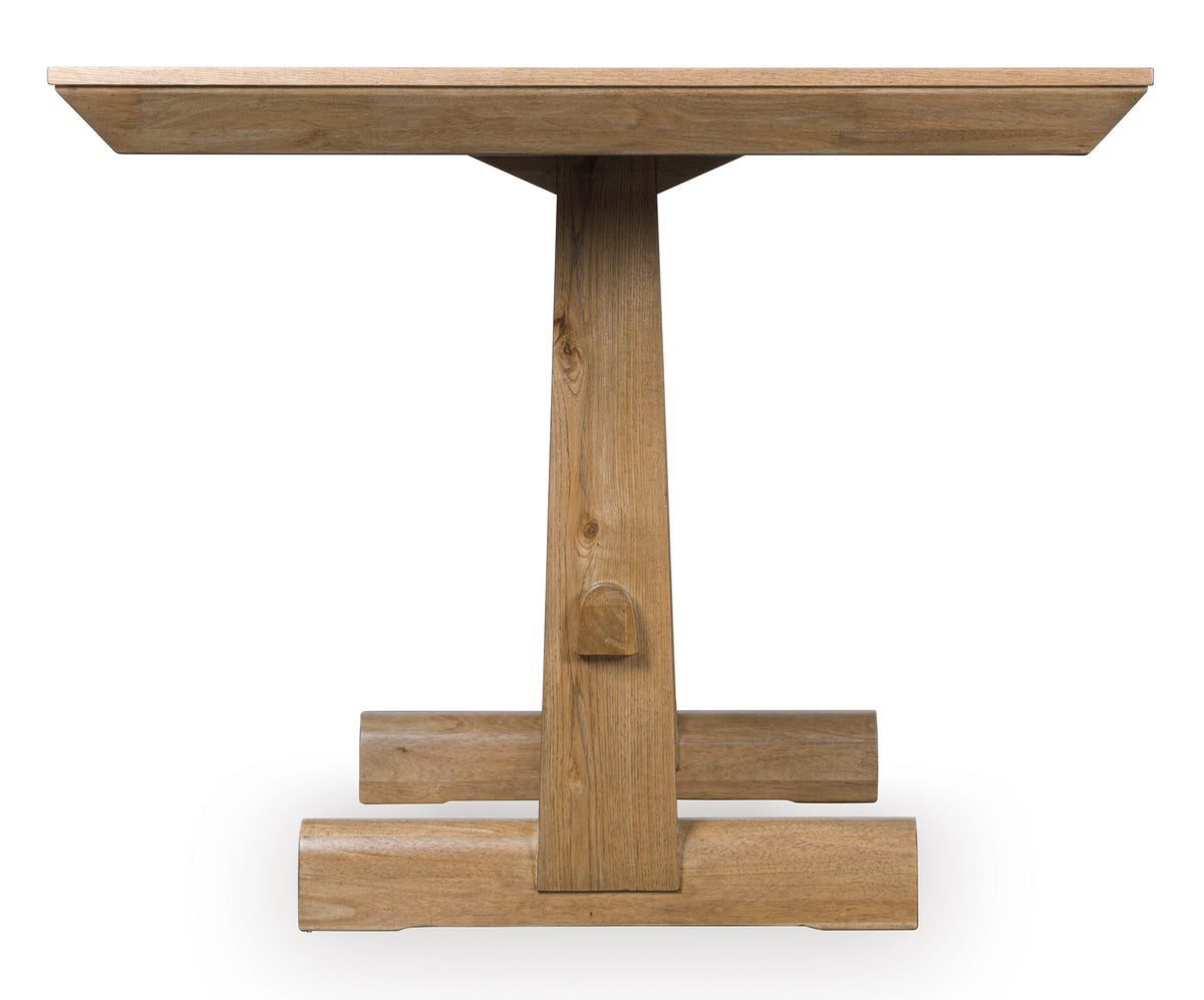 Ridgester Light Brown Counter Height Dining Table and 6 Barstools