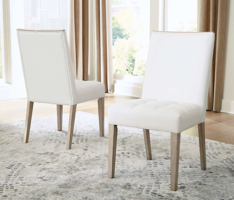 Wendora Bisque & White Dining Room Chair (Set of 2) - Ornate Home
