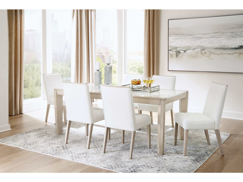 Wendora Bisque & White Dining Room Set / 7pc - Ornate Home