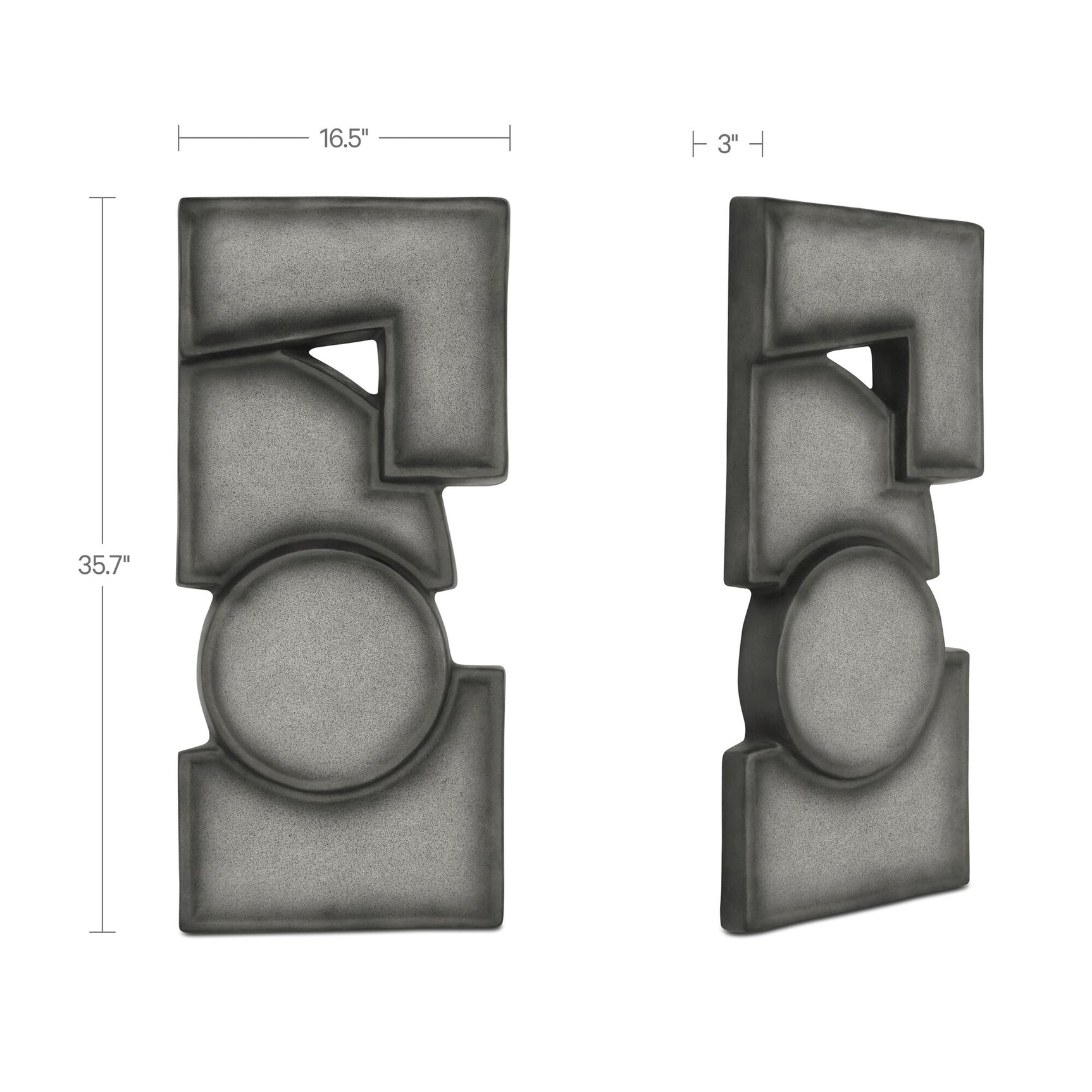 Teo Charcoal Wall Sculpture