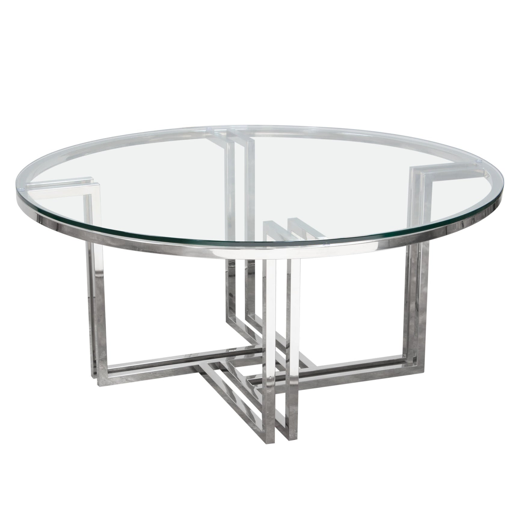DEKO Stainless Steel Round Coffee Table - Ornate Home