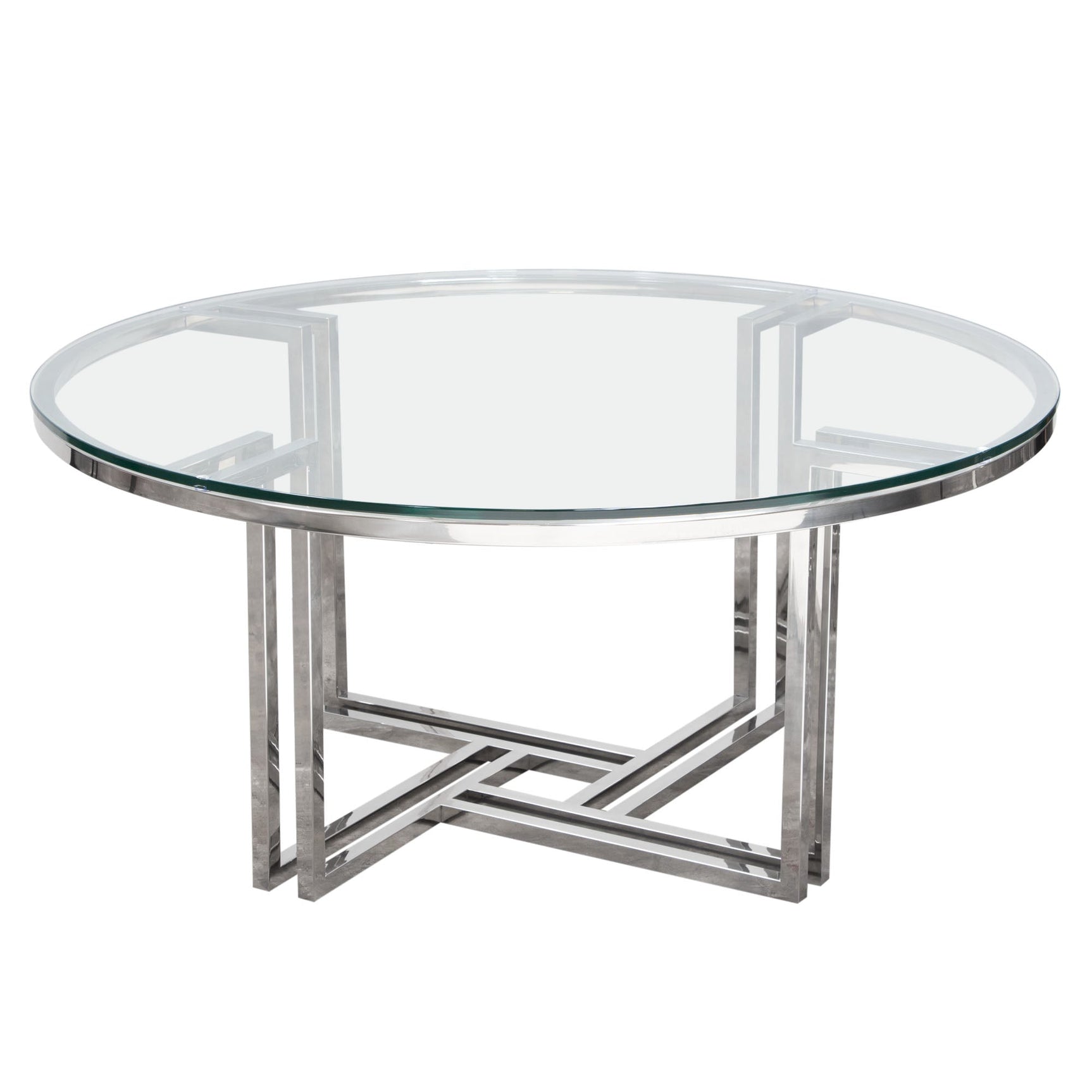 DEKO Stainless Steel Round Coffee Table - Ornate Home