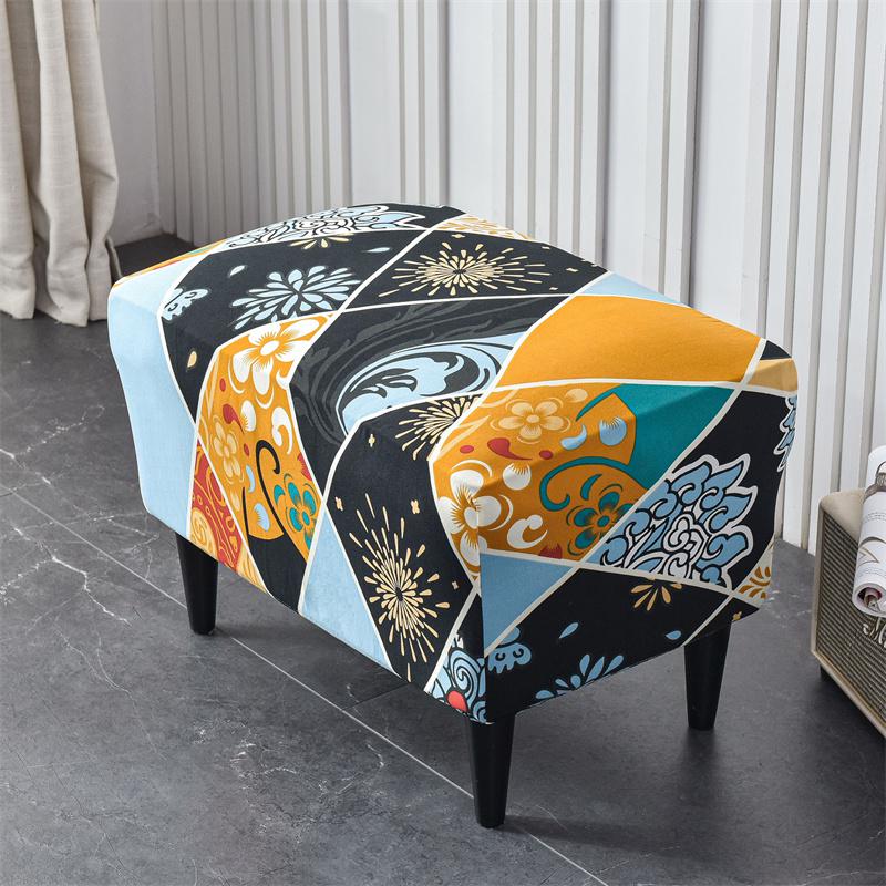 Stretch Spandex Nordic Floral Removable Wing Chair Cover, Relaxing Seat Covers Slipcovers for Armchairs