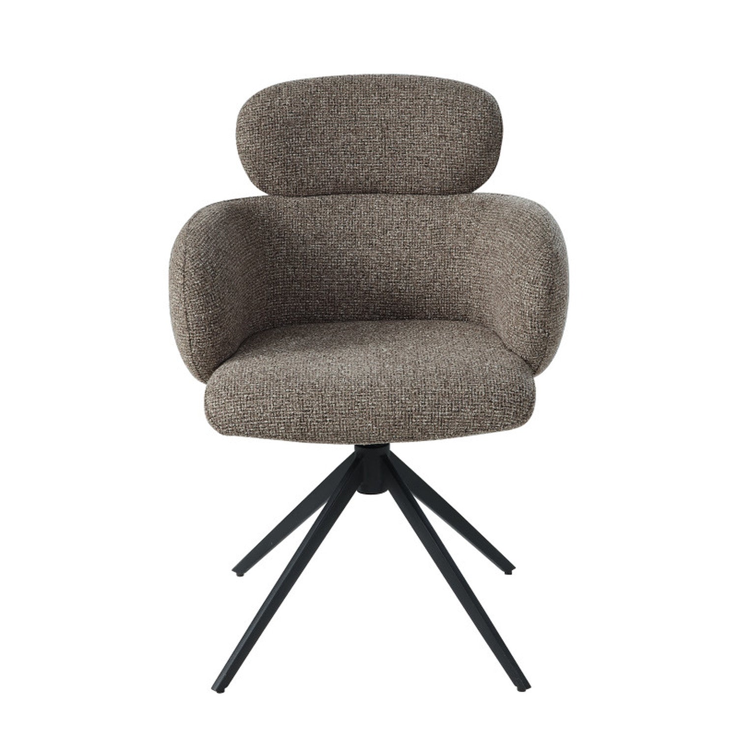 Eada Dark Beige/Black Arm Chair w/Swivel