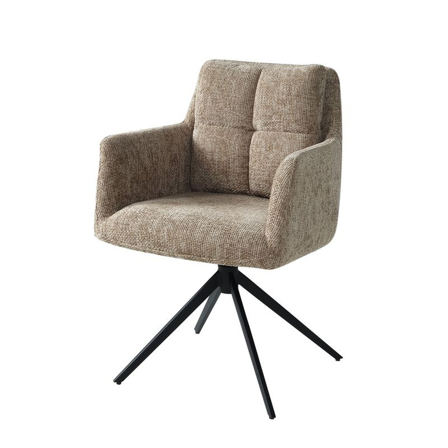 Eada Taupe/Black Arm Chair w/Swivel