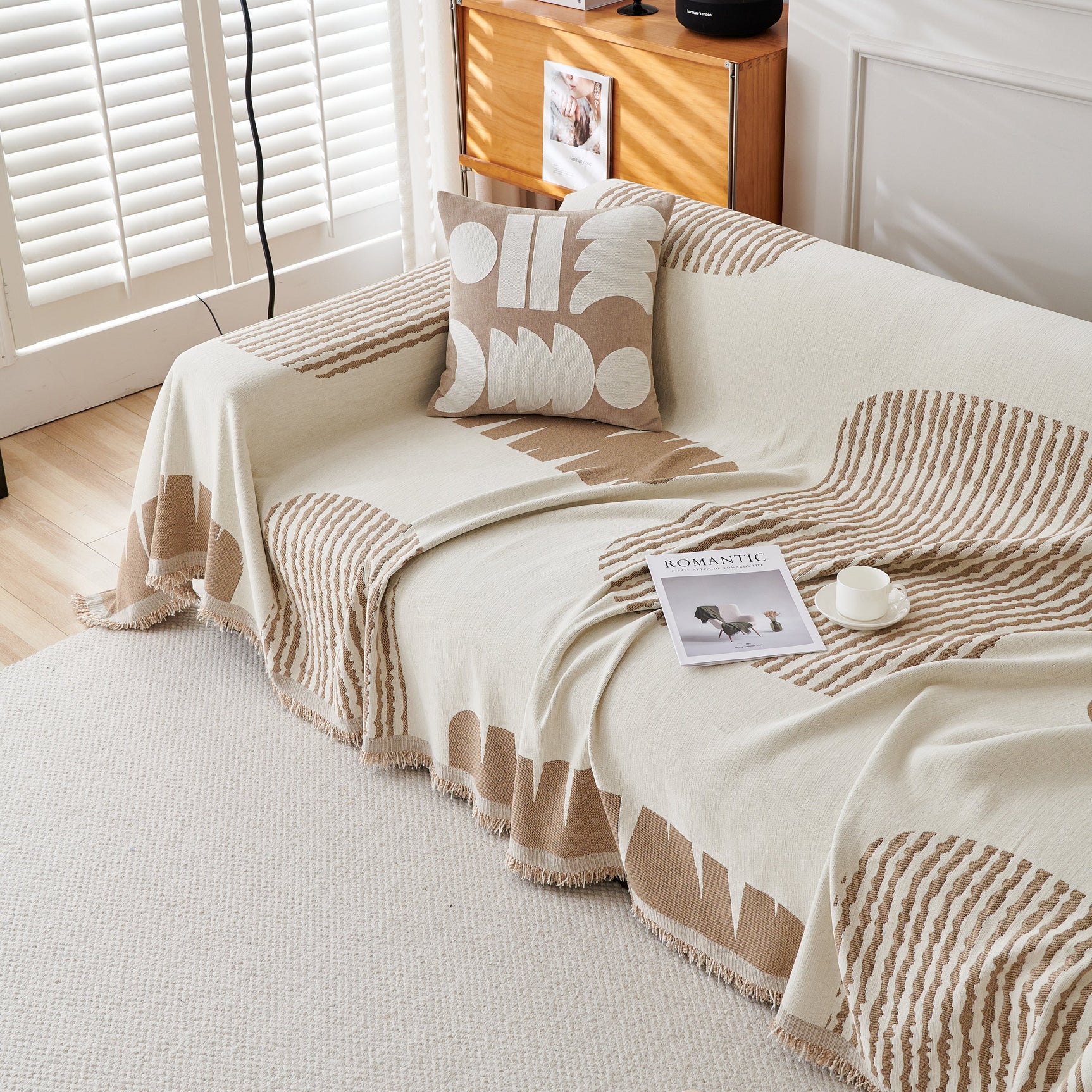 Soft Cozy Chenille Sofa Throw Blanket and Sectional Seat Covers, Scratch Resistant Sofa Couch Covers