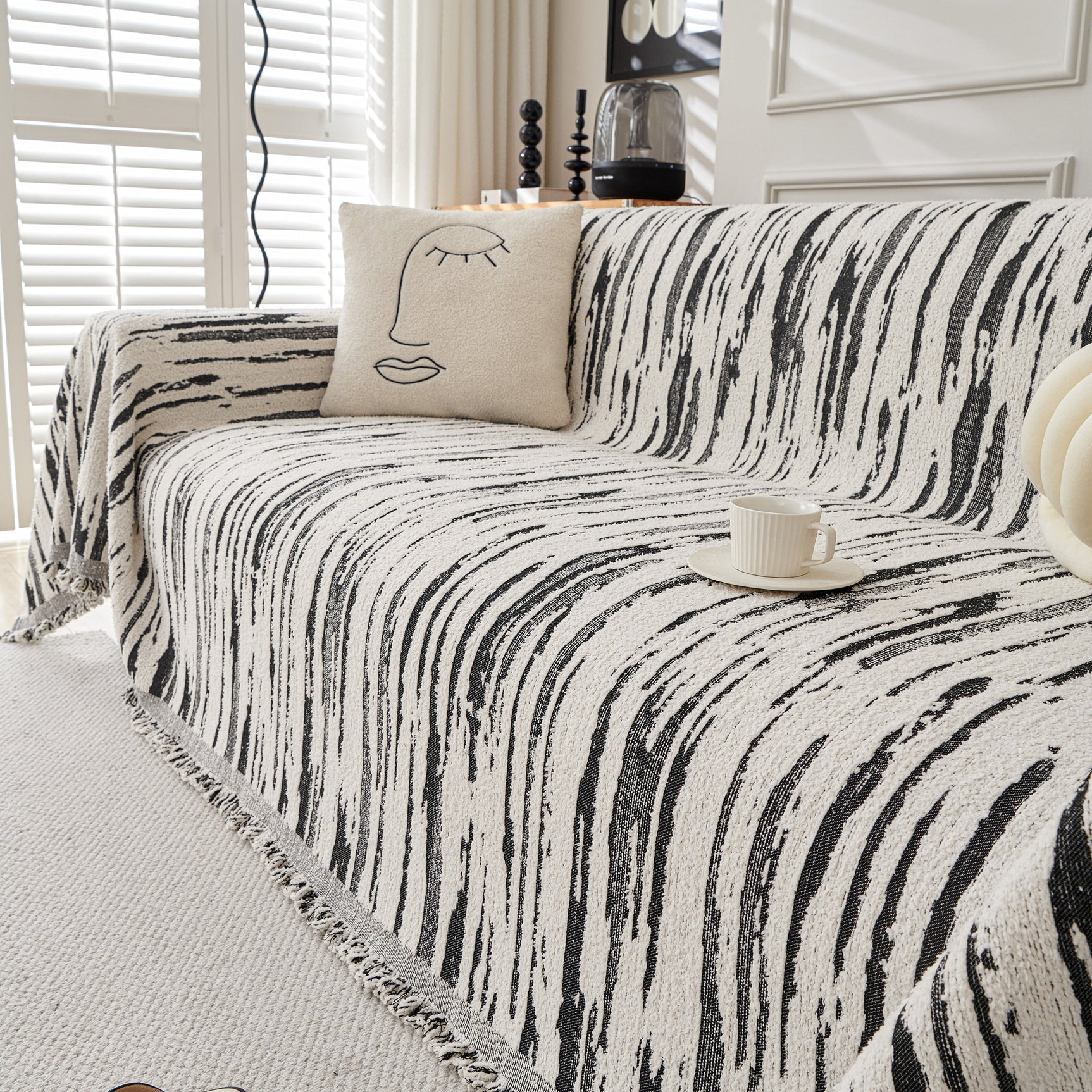 Reversible Sofa Throw Blanket, Couch Cover Sofa Slipcover for Most Shape Sofas
