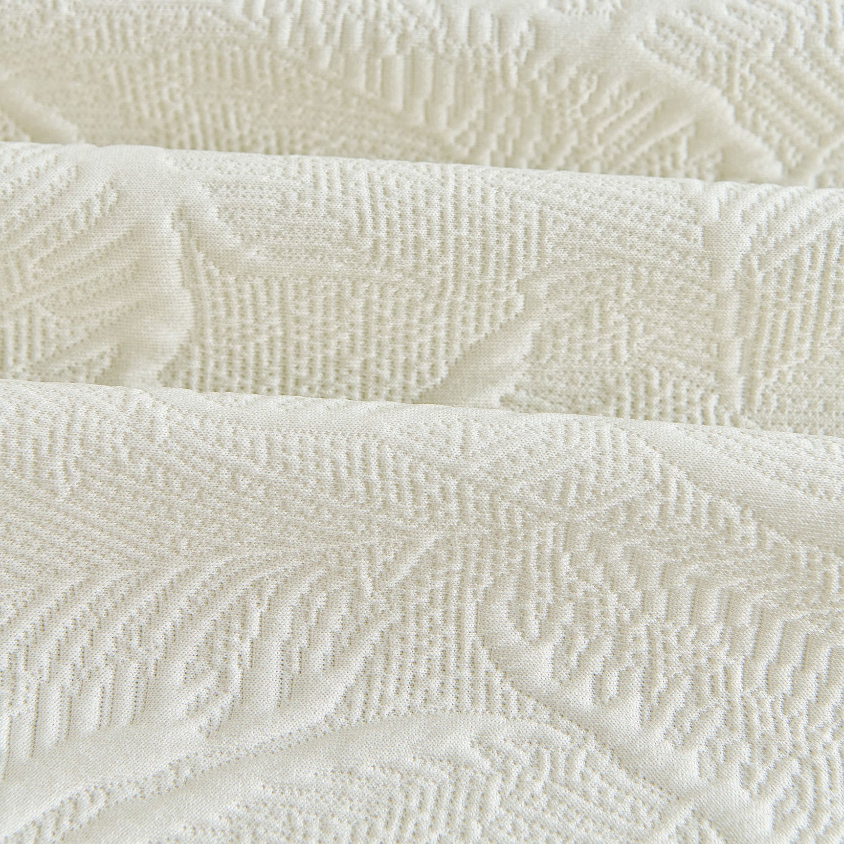 Embossed Leaf Pattern Sofa Cover Blanket for Couch, Soft Cooling Textured Couch Cover