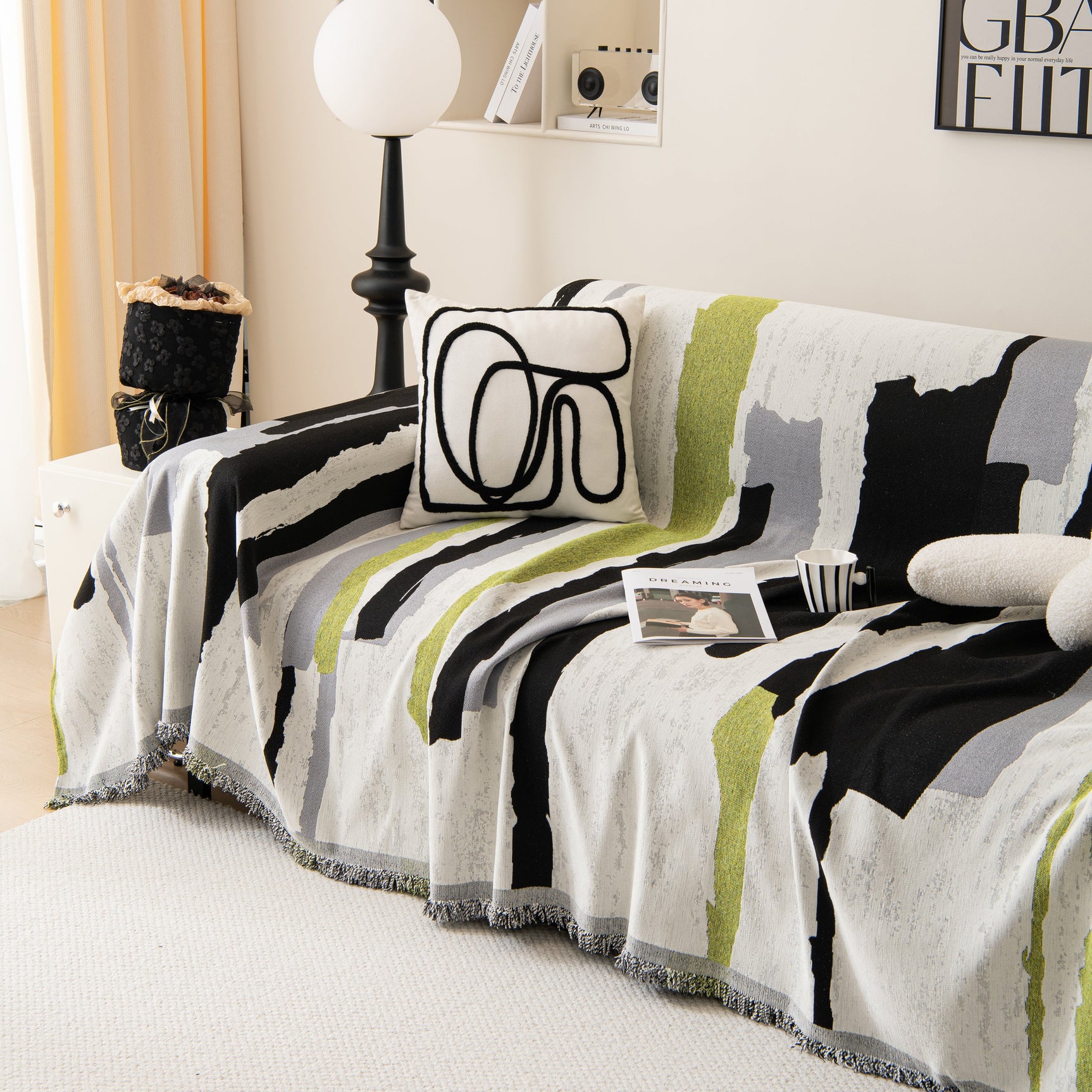 Colorful Chenille Sofa Throw Cover, Fashionable Soft Washable Couch Protector, Sectional Sofa Covers