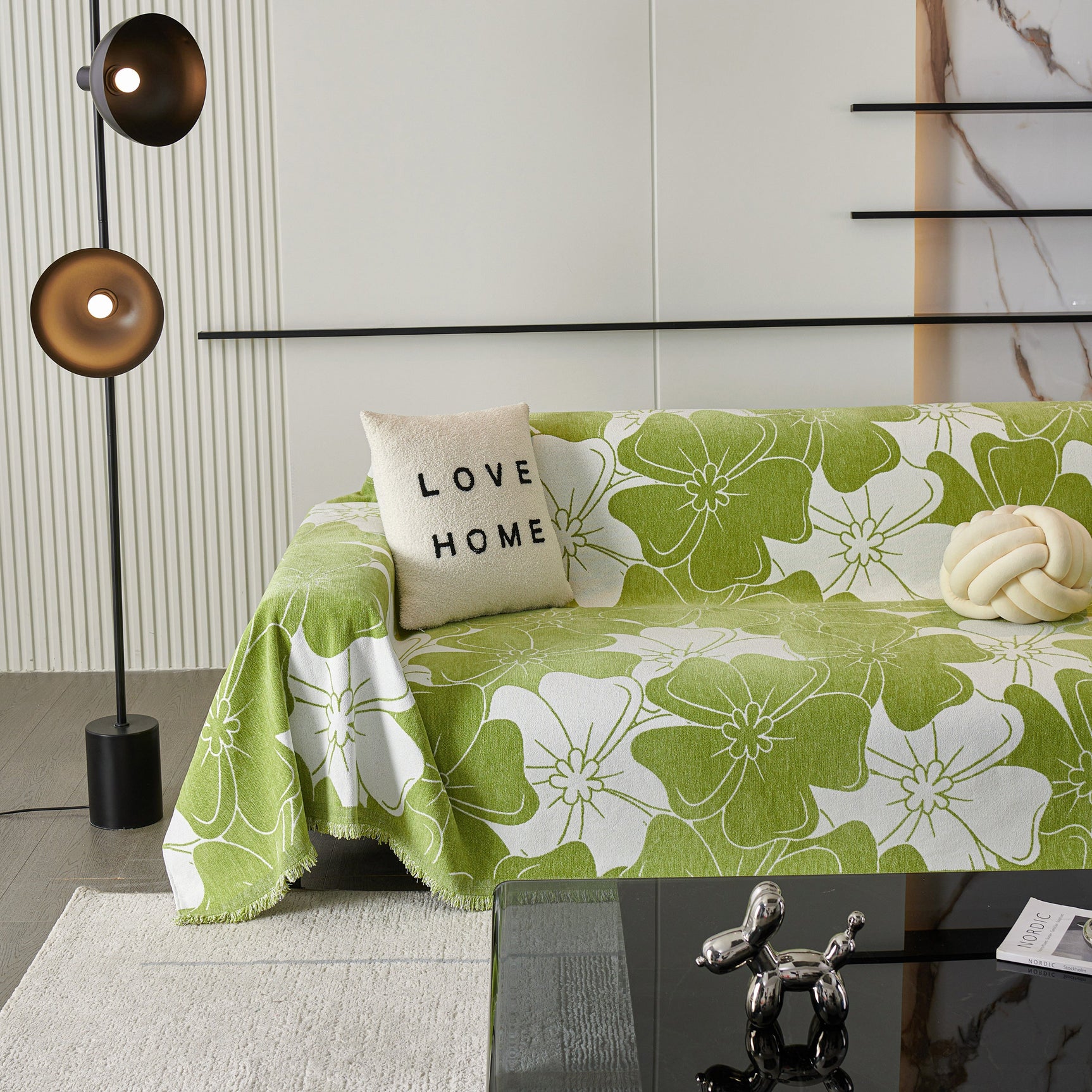 Decorative Throw Blankets for Sofa, Oversized Pretty Floral Throws for Sofas