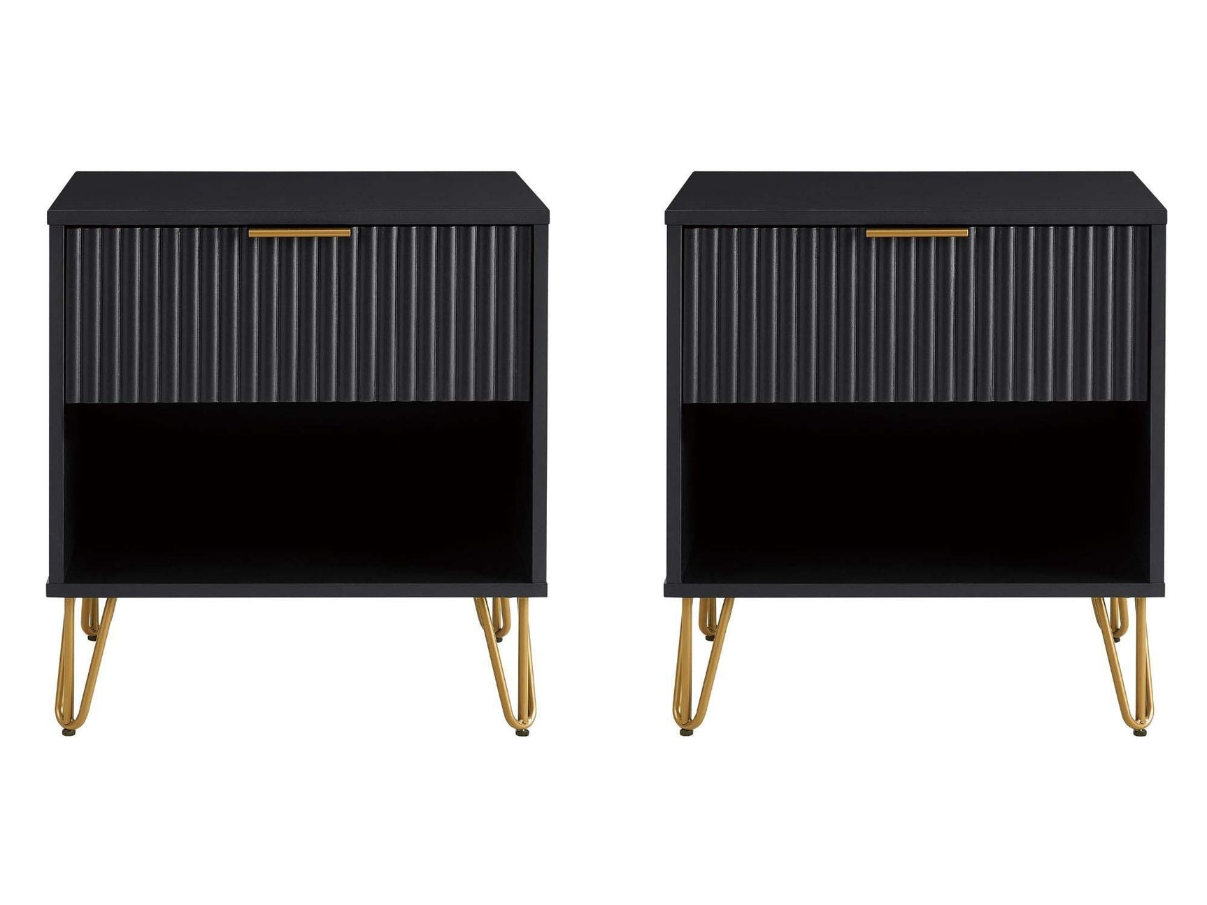 DUMBO 1.0 Nightstand in Black (set of 2) - Ornate Home
