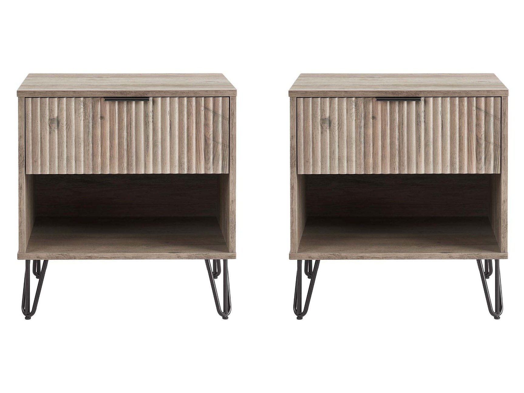 DUMBO 1.0 Nightstand in Rustic Grey (set of 2) - Ornate Home