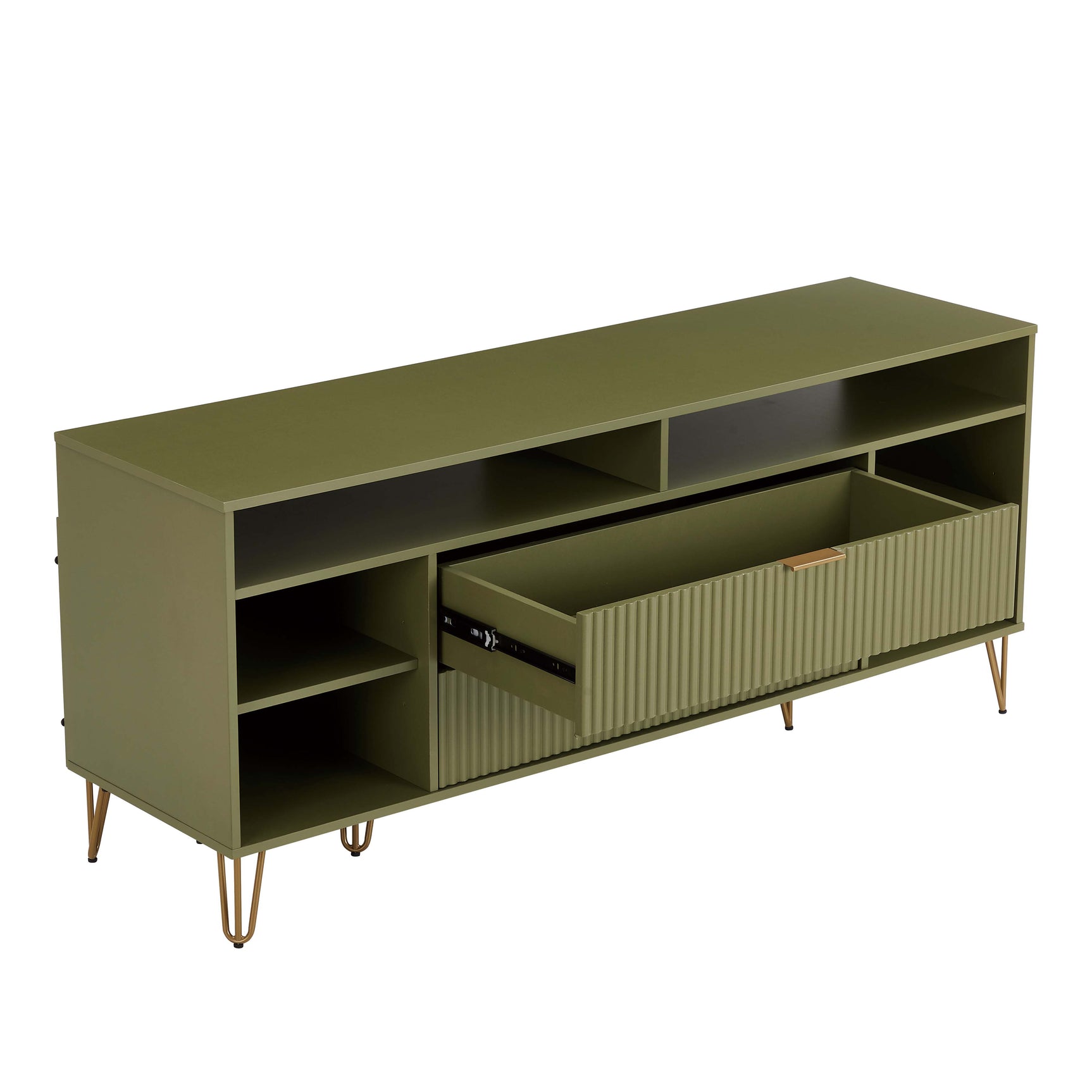 DUMBO 63" TV Stand in Olive Green - Ornate Home