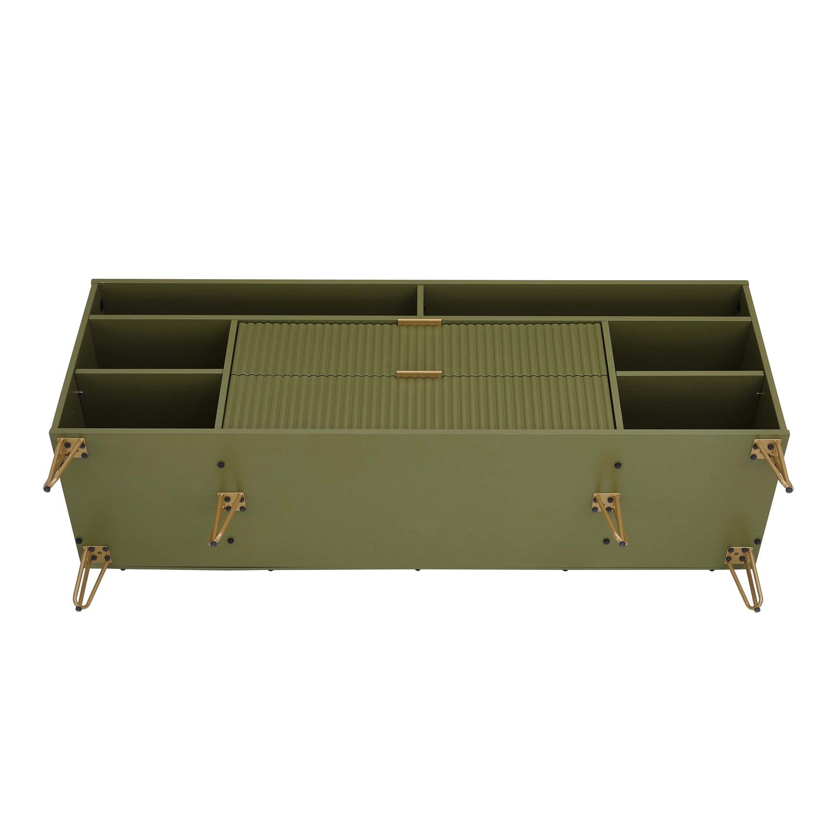 DUMBO 63" TV Stand in Olive Green - Ornate Home