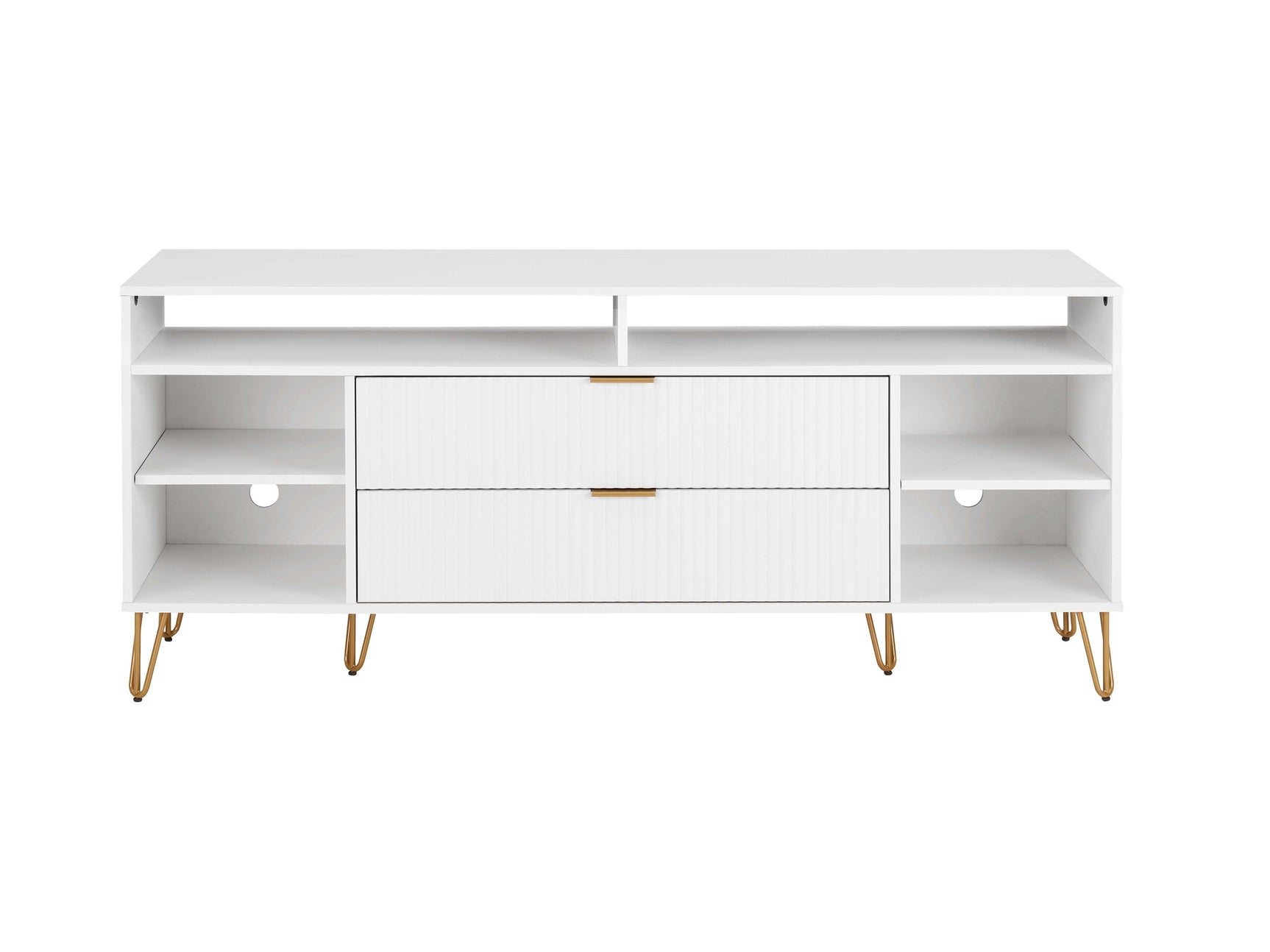 DUMBO 63" TV Stand in White - Ornate Home